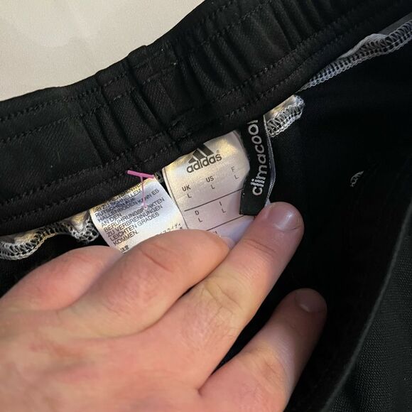 Adidas Men’s Jogger Sweat Pants Black &White - Picture 2 of 5